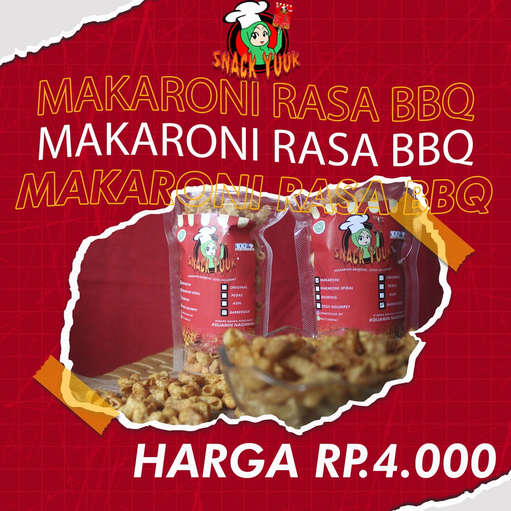 

MAKARONI RASA BARBERQUE MURAH 100GR