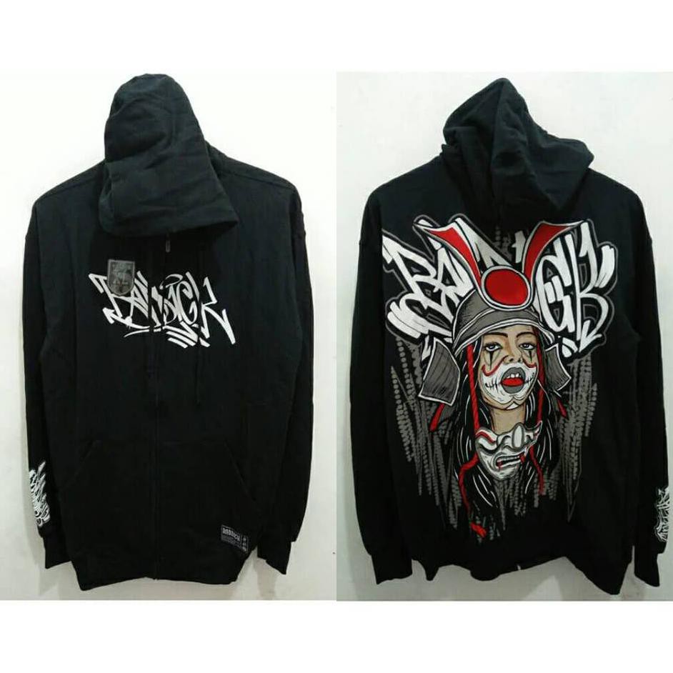 JAKET ZIPPER HOODIE COTTON FLECE TERBARU BANDUNG FULL SABLON HARDCORE MOTIF SEXY GIRL GRATIS KAOS