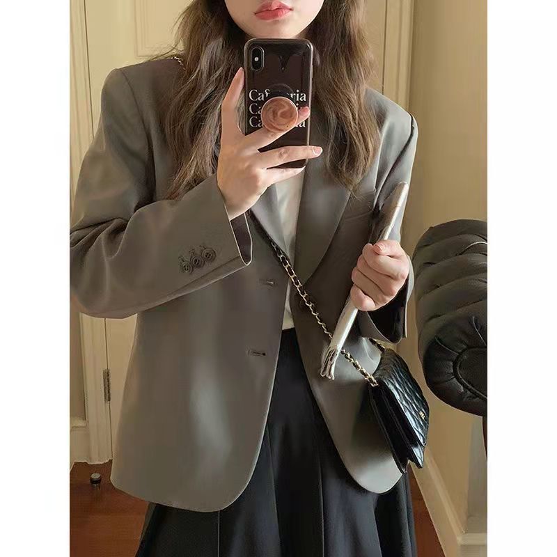 BLAZER KOREA NUDE BLACK BROWN GRAY OFF WHITE BLAZER OFF WHITE KOREAN BLAZER