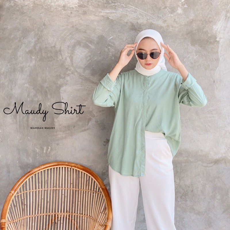 VS - Kemeja Maudy Shirt / Kemeja Lengan Panjang Oversize Jumbo