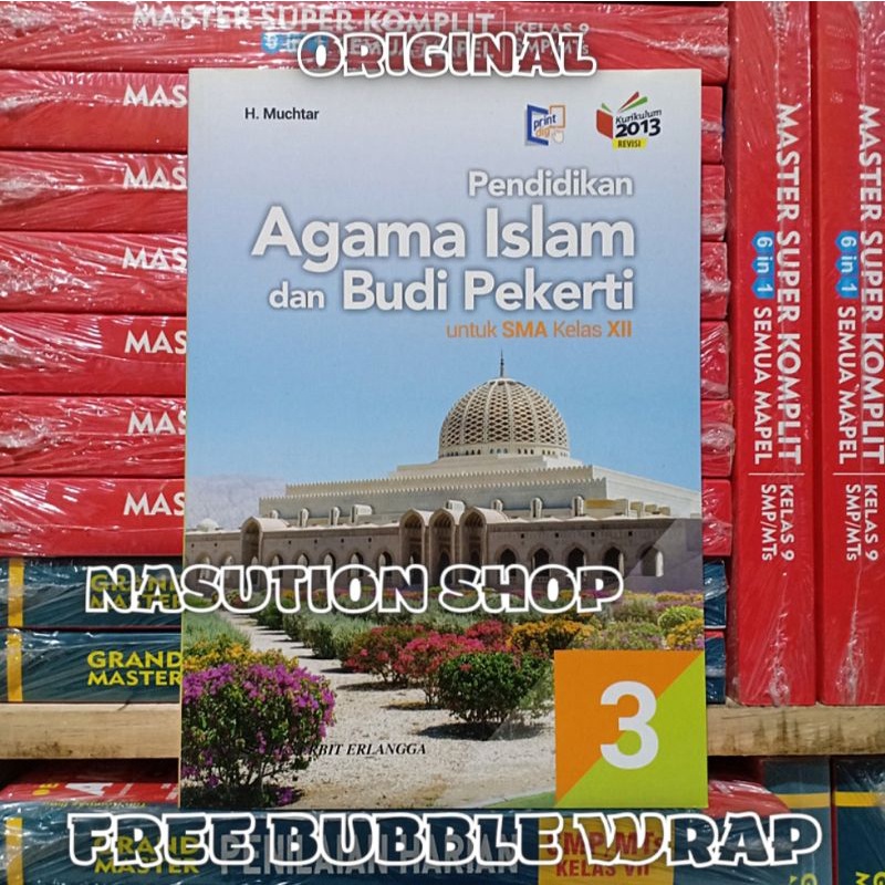 Original Buku Agama Islam Kelas 1 2 3 / X XI XII Sma K13N Erlangga Original - SMA Kelas 10 11 12-Agama Kelas 3 Sma