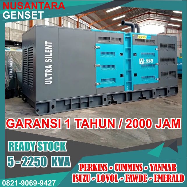 Genset Silent - 15 KVA 20 KVA 30 KVA 45 KVA 50 KVA 60 KVA Perkins