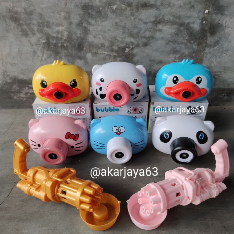 Camera Bubble Kamera Gelembung Balon Mainan Anak Gelembung Pistol Doraemon Panda Hello Kitty Moo