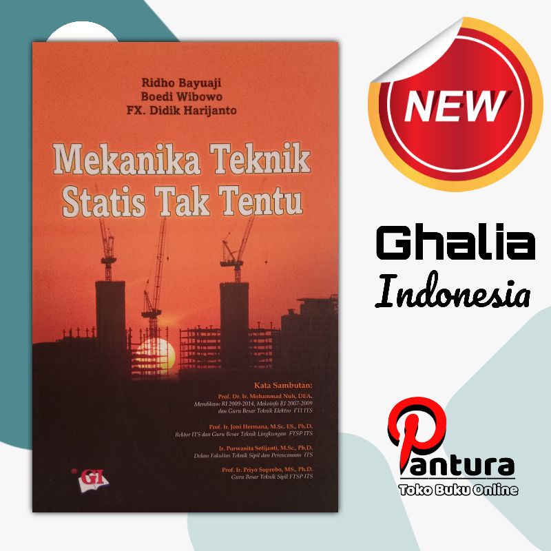 Mekanika Teknik Statis Tak Tentu Buku Referensi Teknik Sipil Buku MTSTT Buku Bacaan Perpustakaan