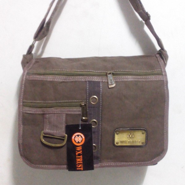 Tas Slempang Kanvas WX Trust Model 01 | Slempang Levis Pria | Cowok