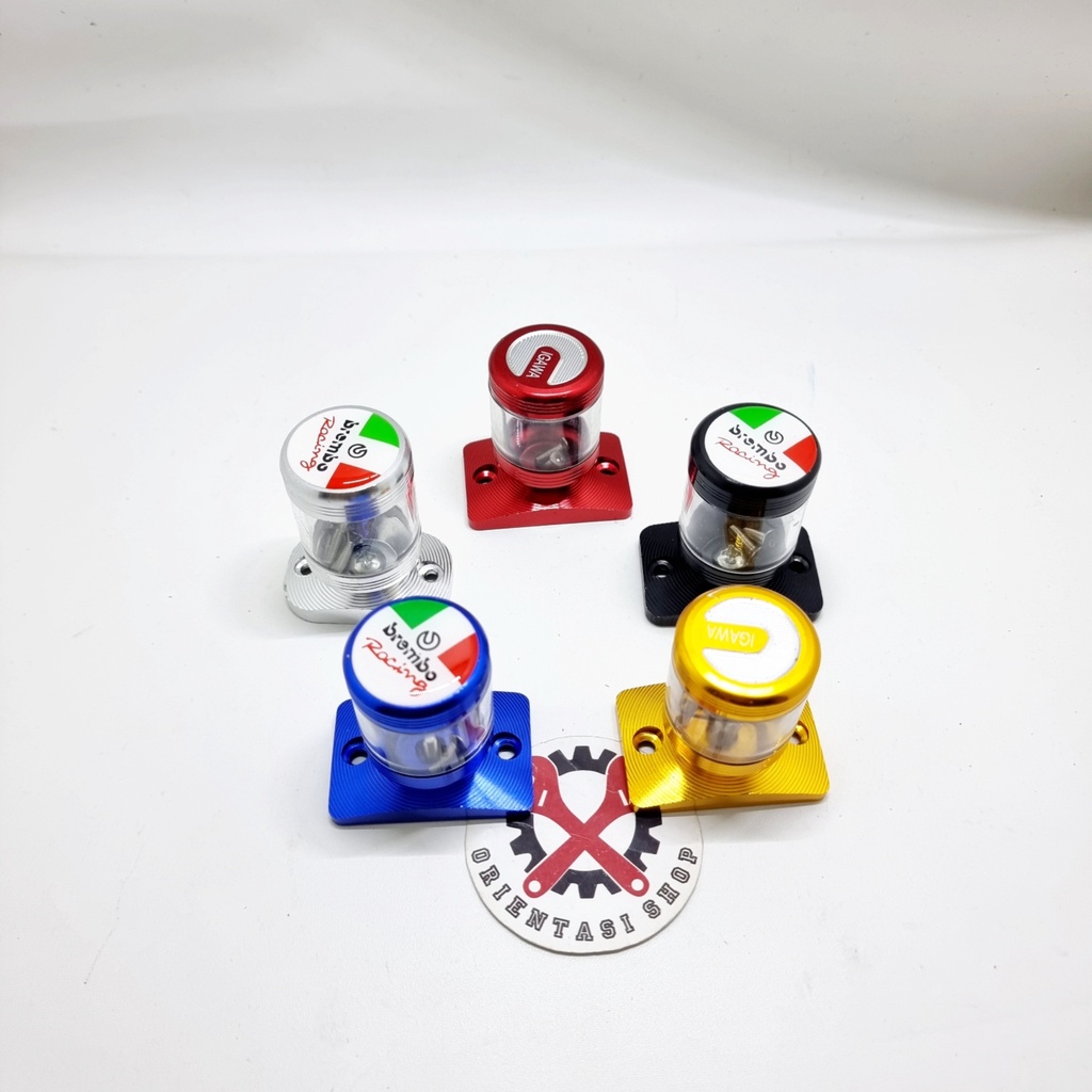 Tutup Minyak Rem CNC Stempel Kaca Transparan Suzuki Vixion nmax cbr vario 150 160 new