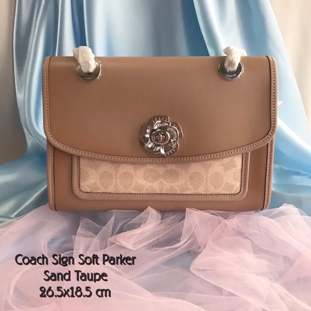 Coach Parker Signature Sand Taupe size 27 ORIGINAL