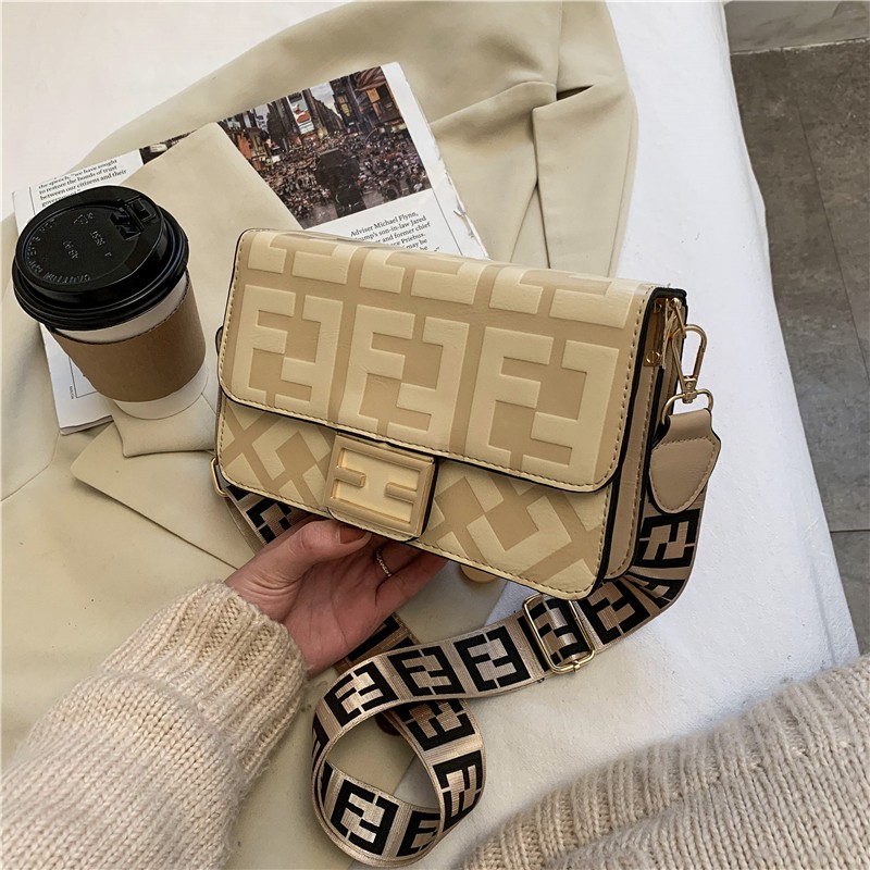 BJ57387 - BEIGE/BLACK/BROWN/RED - TAS WANITA IMPORT TERMURAH JAKARTA CR7387 GT1753