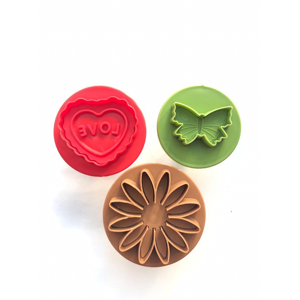 Cookies Plunger Mix 3 pcs /Cetakan Kue /Cetakan Coklat /Cetakan Adonan