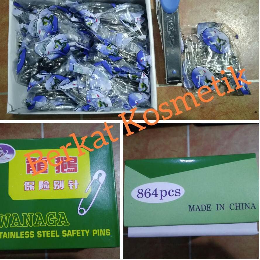 Diminati 1 box - Peniti Swanaga Stainless Steel Safery Pins