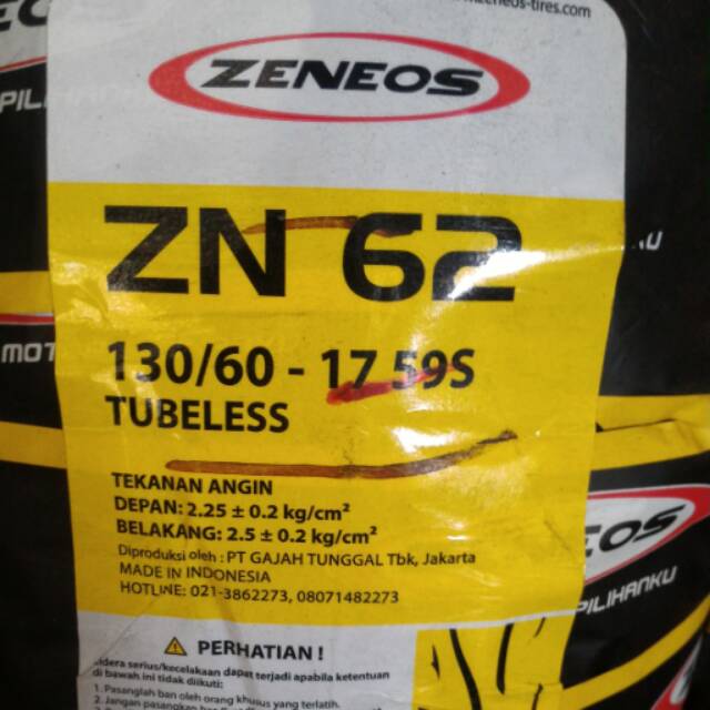 Zeneos ZN62 uk. 130/60 - 17