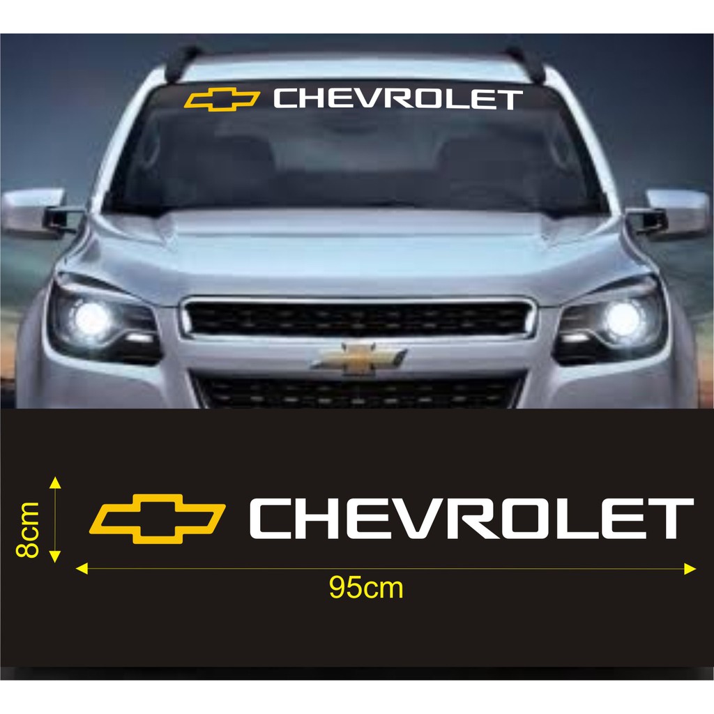Sticker Kaca Depan Mobil Chevrolet Windshield Cutting Stiker Variasi Mobil Modifikasi