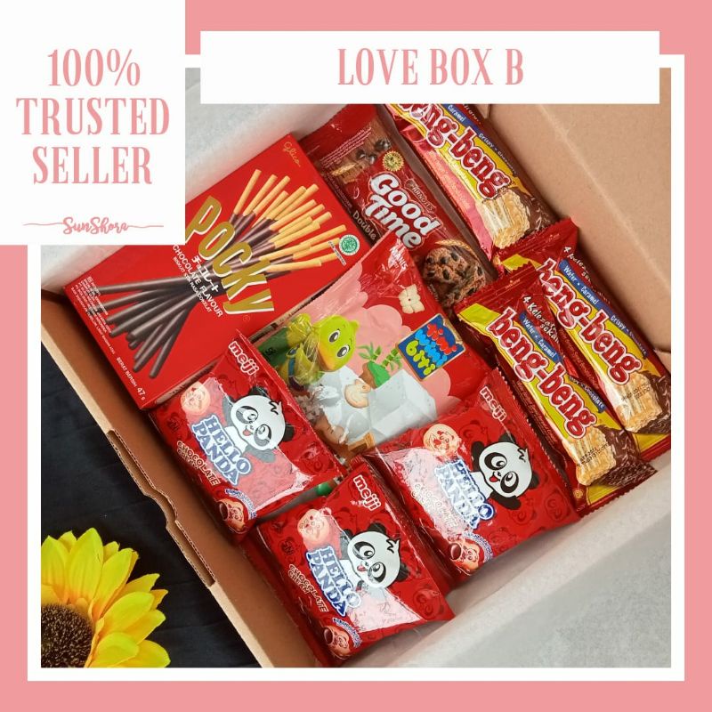 

Love Box B || SnackBox Red Series || by Keranjang Gift