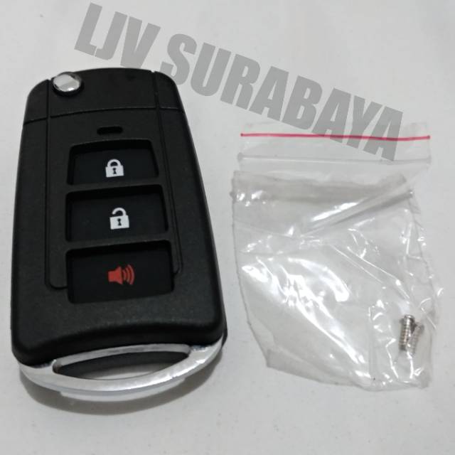 casing kunci flip key model lipat 3 tombol toyota avanza veloz rush