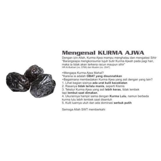 

Stock Terbatas..!!! Kurma Ajwa / Nabi 1 Kg Asli Madinah Premium Quality