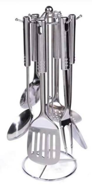 FREE BUBLE SPATULA STAINLESS SET GANTUNG / KITCHEN SET TOOLS