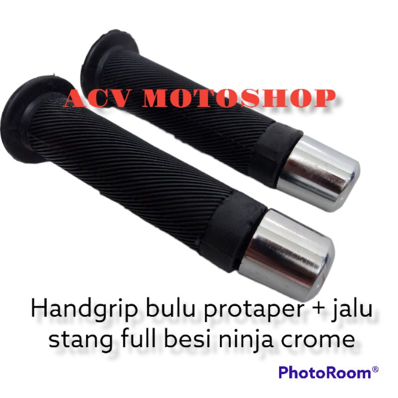 HANDGRIP PROTAPER BULU PLUS JALU STANG NINJA FULL BESI CROME GRIP PROTAPER VARIASI HANDGRIP KARET GRIP