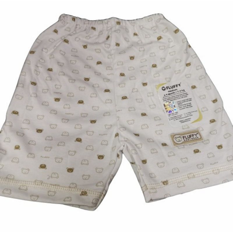 Celana bayi 3/4 Fluffy isi 3 pcs 3 - 12 bulan