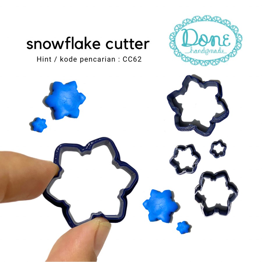 Snowflake cookie cutter cetakan fondant cetakan kue cetakan clay cc 62