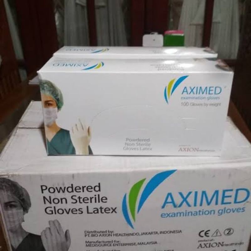 sarung tangan latex aximed UK L