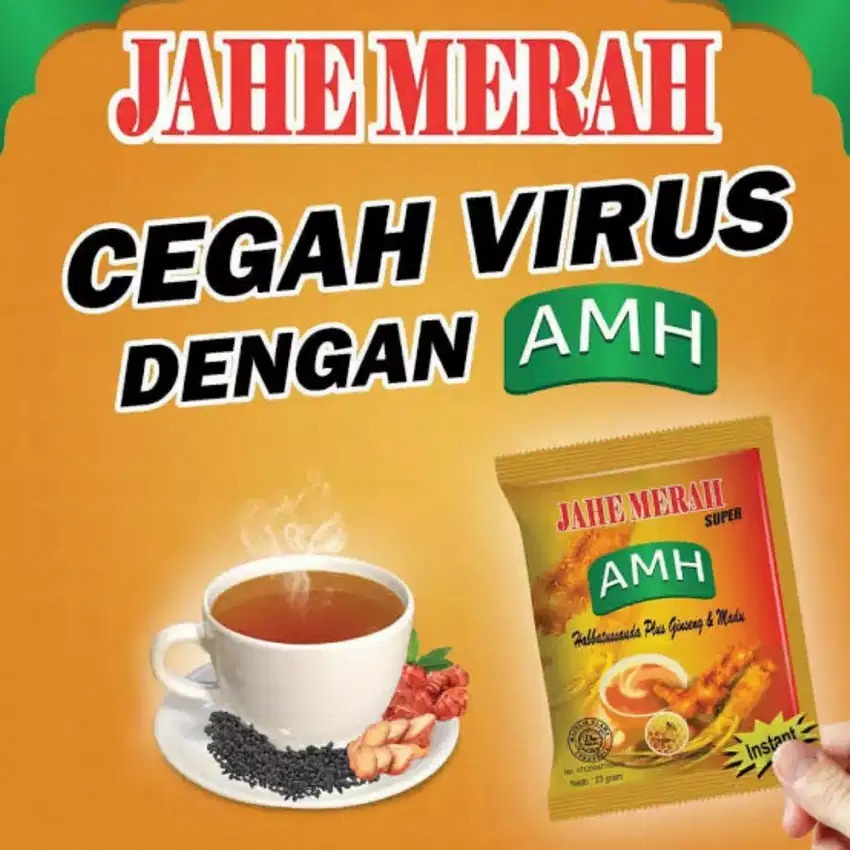 

Jahe Merah Super Amanah AMH Isi 12 Sachet Habbatussauda Ginseng dan Madu