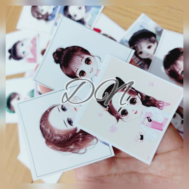 

Stiker photo kertas cute chibi girl 20pcs sticker kertas glossy gambar chibi girl