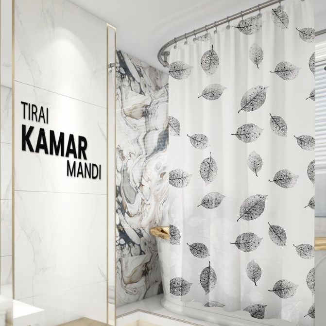 GORDEN TIRAI KAMAR MANDI PENGGANTI PINTU WATERPROOF ANTI AIR  MOTIF NATURAL FULL PRINTING DEKORASI