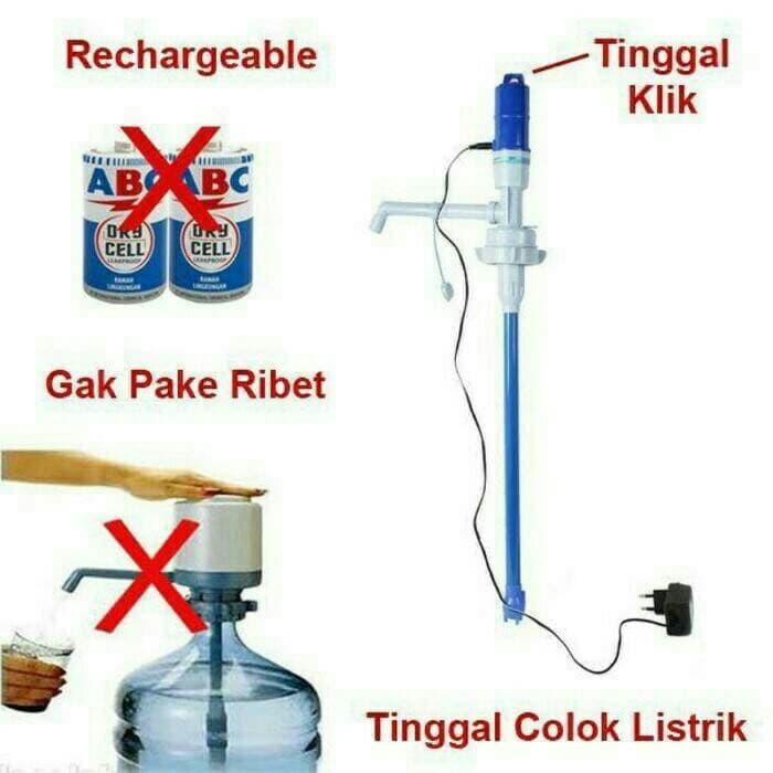 Adaptor - Dispenser Baterai - Pompa Galon Pompa Air Galon Elektrik Listrik Adaptor Charge Cas Tanpa