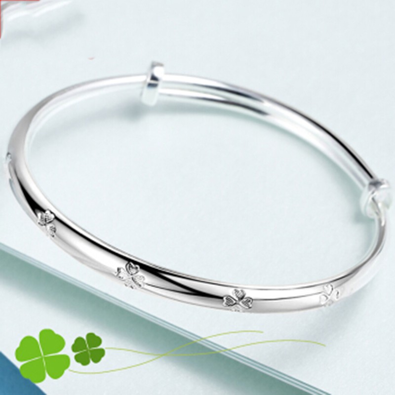 925 perak sterling gelang empat daun semanggi gelang fashion perhiasan wanita /Four leaf clover bracelet fashion jewelry women