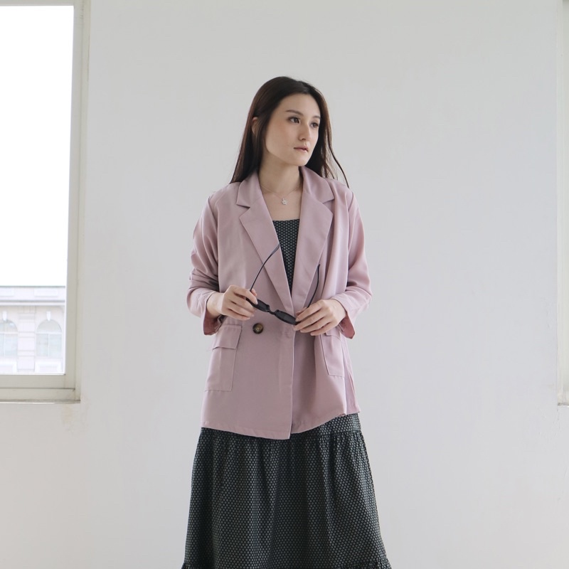 MSMO Set Long Blazer Culotte / Set Wanita / Setelan Wanita / Blazer Wanita / Set Blazer-7