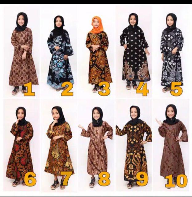 Gamis Batik Anak Sogan Original 2-11th (bisa Cod) Harga Termurah..