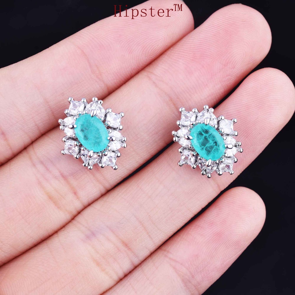 Natural Set Luxury Pendant Earrings Open Ring