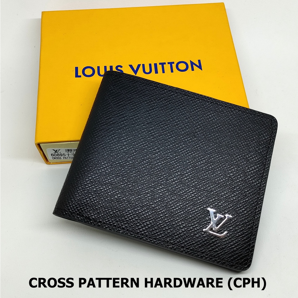 DOMPET PRIA LV IMPORT MODEL TIDUR KULIT SINTETIS-CROSS PATERN (CPH)