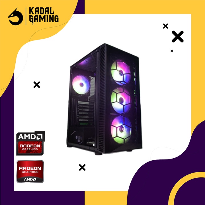 Komputer PC Gaming Fullset AMD A8 7600 VGA Radeon 8GB RAM Gaming Desain Client Server Kantor