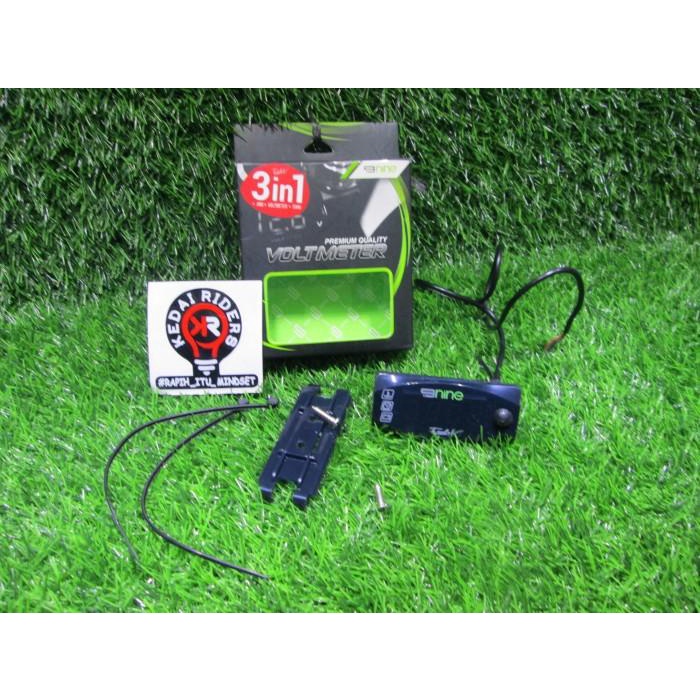 VoltMeter 2 in 1 Nine Tegangan Aki Volt Dan Jam DIgital LED Waterproof