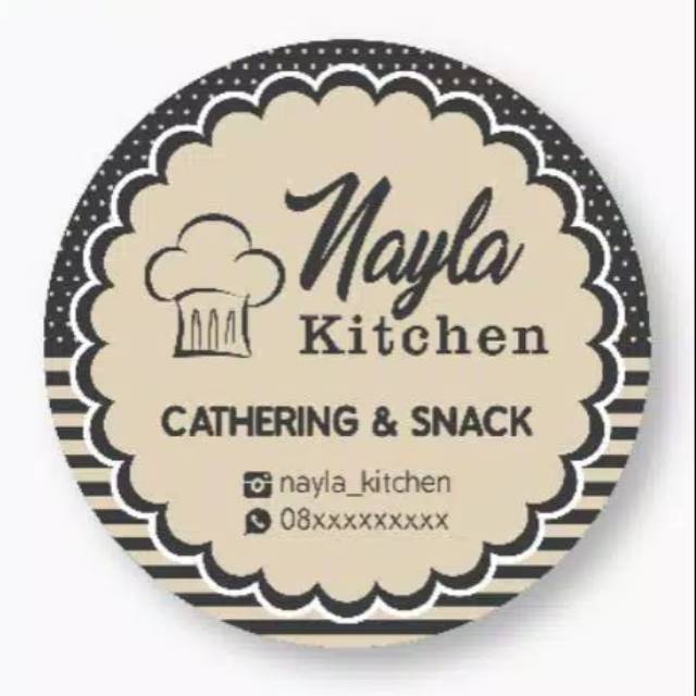 

Stiker kemasan/stiker makanan 6cm custom