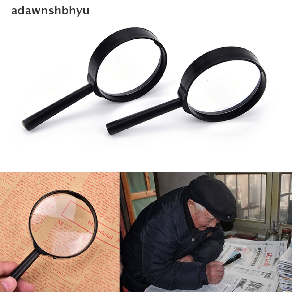 Adawnshbhyu 1Pcs Magnifier 60mm Handheld 5X Kaca Pembesar Handheld Low Vision Reading