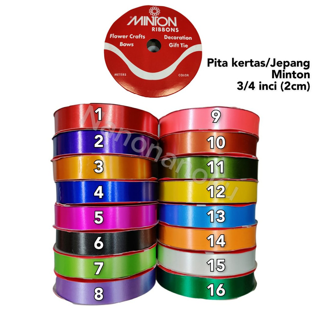 Pita Kertas / Kado / Jepang Minton 3/4 inch  POLOS