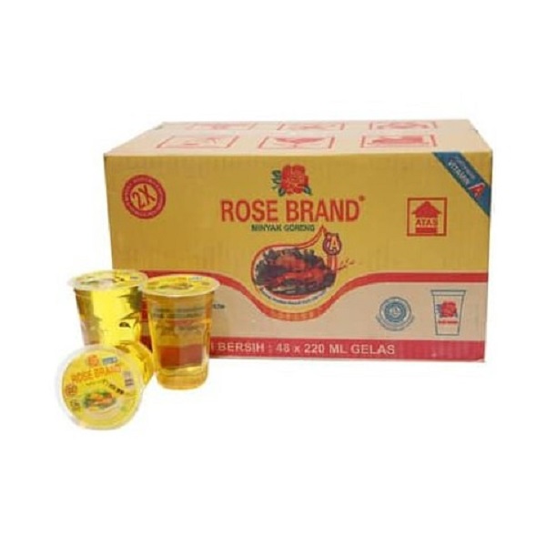 Minyak Goreng Rose Brand 210ml Kemasan Gelas 1 Dus Isi 48 Pcs