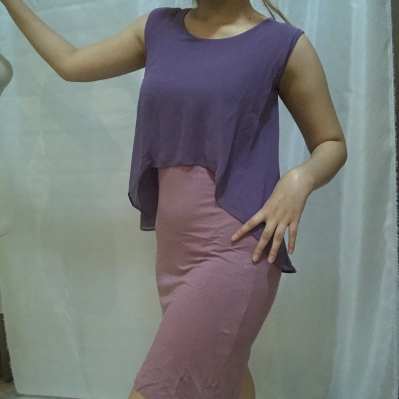 purple lilac party casual dress