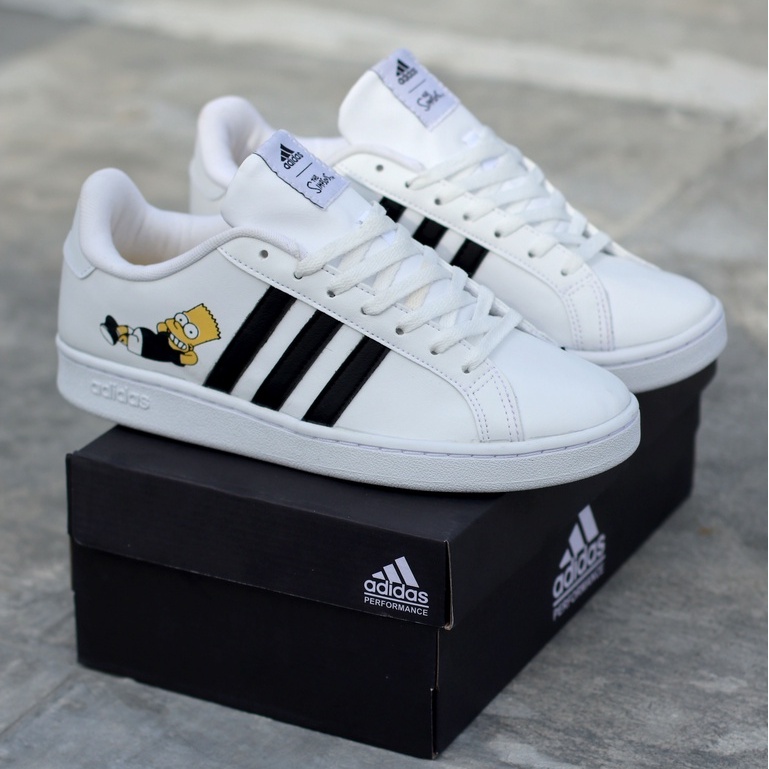 SHOES COUPLE ADIDAS ADVANTAGE THE SIMPSONS EL BARTO