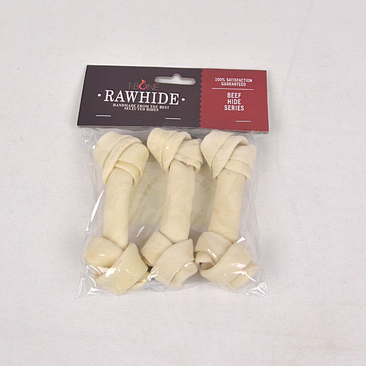 

TBONE Snack Anjing Dental TWKB5 Rawhide Milk Knot Bone 5.5