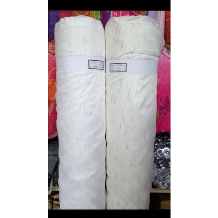 bahan vitrase serat gold silver kain meteran bukan gorden jadi