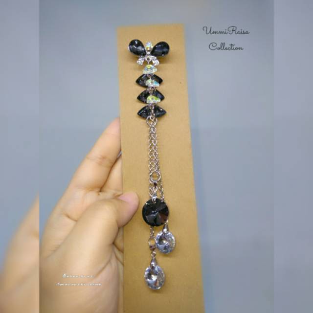 Bros dagu Swarovski china juntai panjang