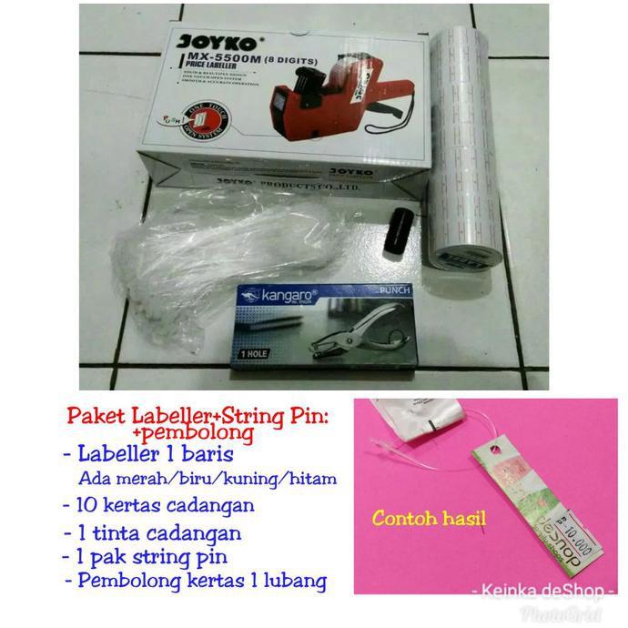 

Best Produk] Alat Cetak Label Harga Labeller String Loop Lock Pin Plastik Pembolong
