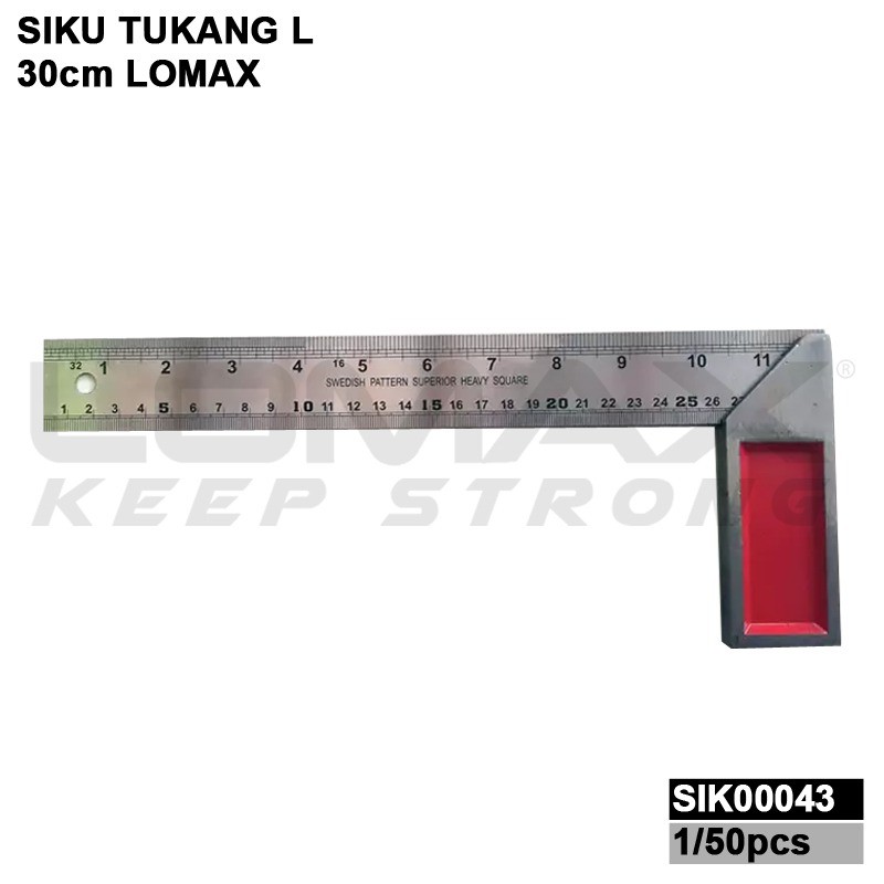 

Siku Tukang L 30 cm LOMAX Penggaris Siku L 30cm LOMAX