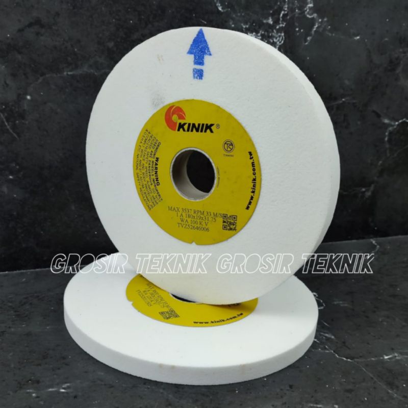 Batu Gerinda Duduk 7 inch Kinik 180x13x31.75 WA 120 Grit Mata Gurinda 7"