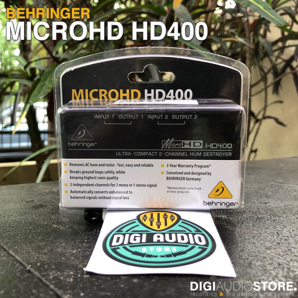 BEHRINGER HD400 [ HD 400 ] MINI 2 CHN HUM DESTROYER / SIGNAL PROCESSOR