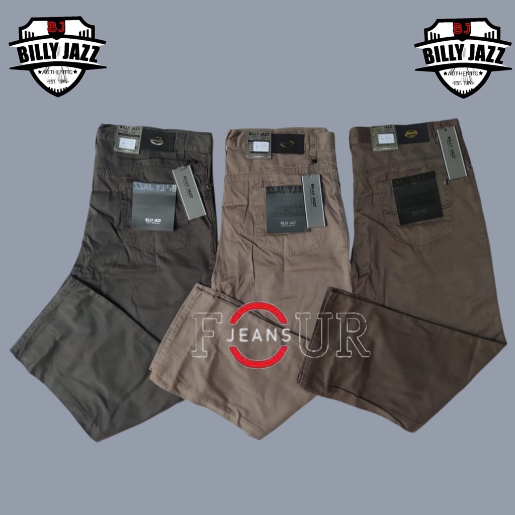 Celana Kanvas Bige Size Jumbo Original Billy Jazz Casul // Kualitas Cardinal