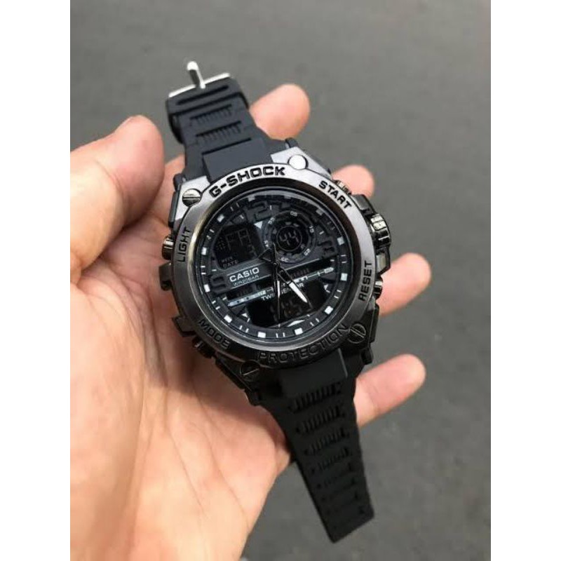 JAM TANGAN PRIA G- SHOCK ST 8600 DOUBLE TIME RING BESI